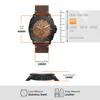 [Fossil] Otomatik Saat PRIVATEER SPORT MEKANİK BQ2429 Erkek Kahverengi (Orijinal Ürün)