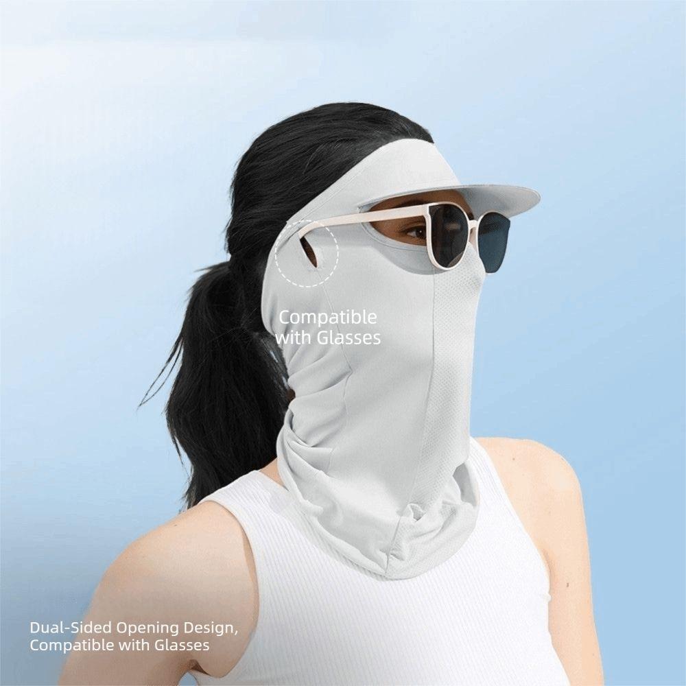 Quick Drying Sunscreen Face Cover Breathable Mesh Ice Silk Sun Cover Neck Protection