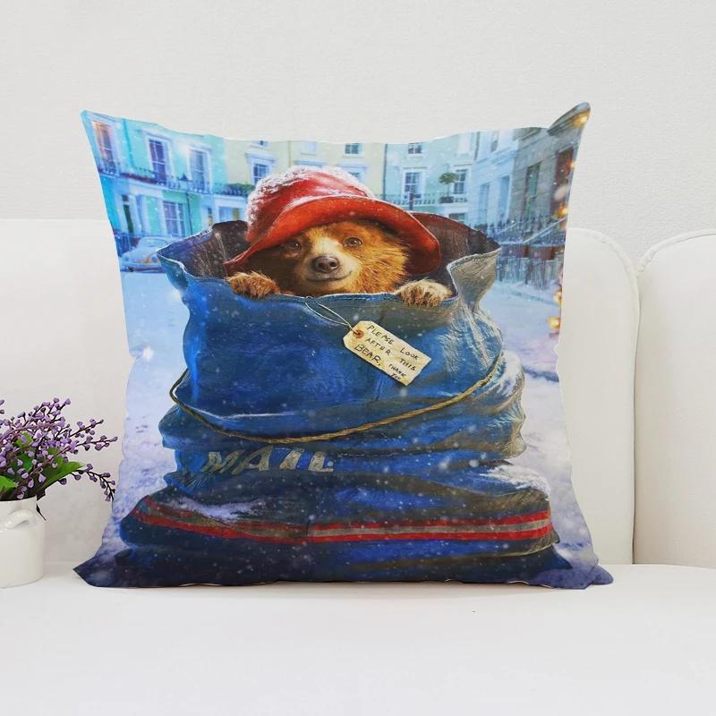 45X45Cm Sofa Decorate Paddington Bear Cushion Set With Double-Sided Printed Pillowcase And Chair Waist Cushion