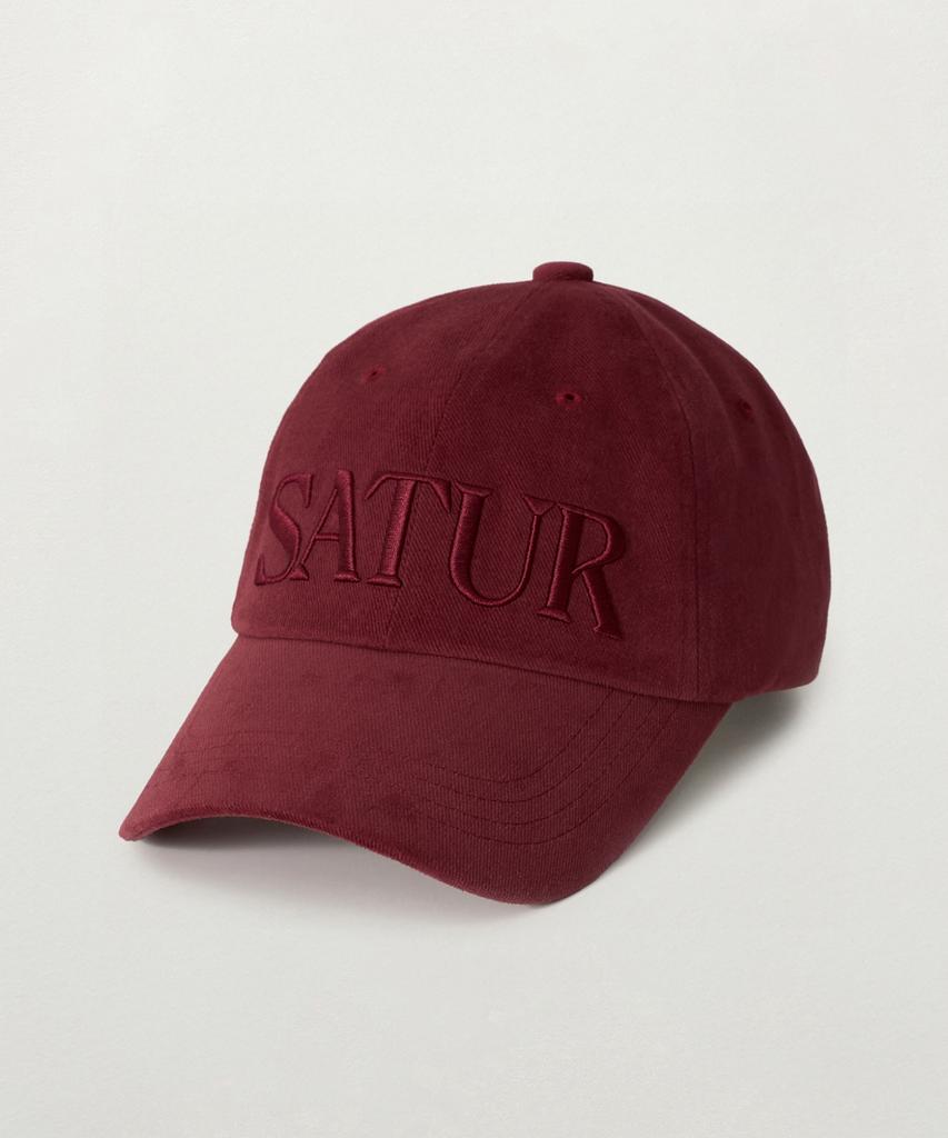 Seteo Vintage Casual Volume Embroidered Ball Cap Burgundy