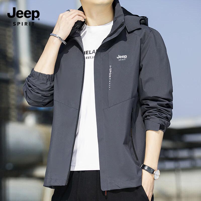 JEEP SPIRIT Men's Lightweight Windproof Waterproof Jacket