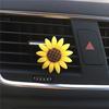 Vehicle Air Conditioning Outlet  Sun Flower Fragrance Water Clip  Solid Paste Storage Clip  Aromathe