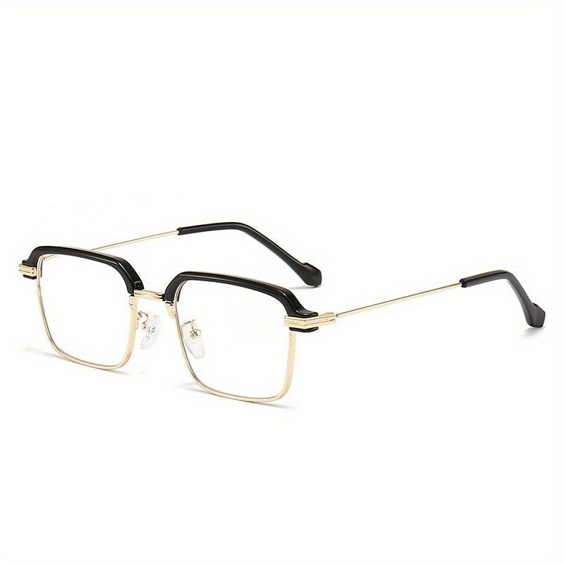 2PCS Metal Framed Black Gold Decorative Color Changing Glasses for Both Men and Women