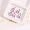 Iridescent Crescent Moon & Star Rhinestone Charm - Handmade Jewelry Pendant