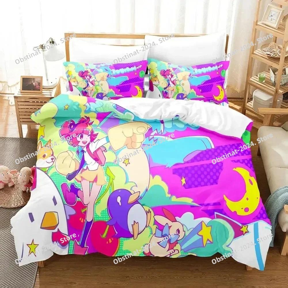 Anime Muse Dash Game Bedding Set Duvet Cover Bed Set Quilt Cover Pillowcase Comforter king Queen Size Boys Adult Bedding Set