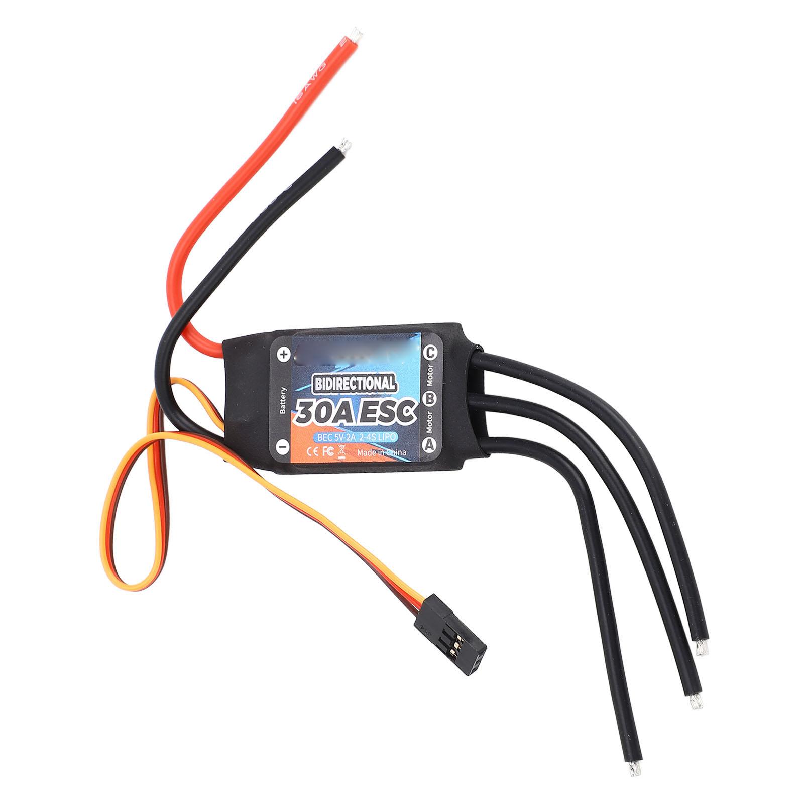 

GTSKYTENRC Bidirectional 30A Brushless ESC Electric Speed Controller for RC Car Boat Underwater