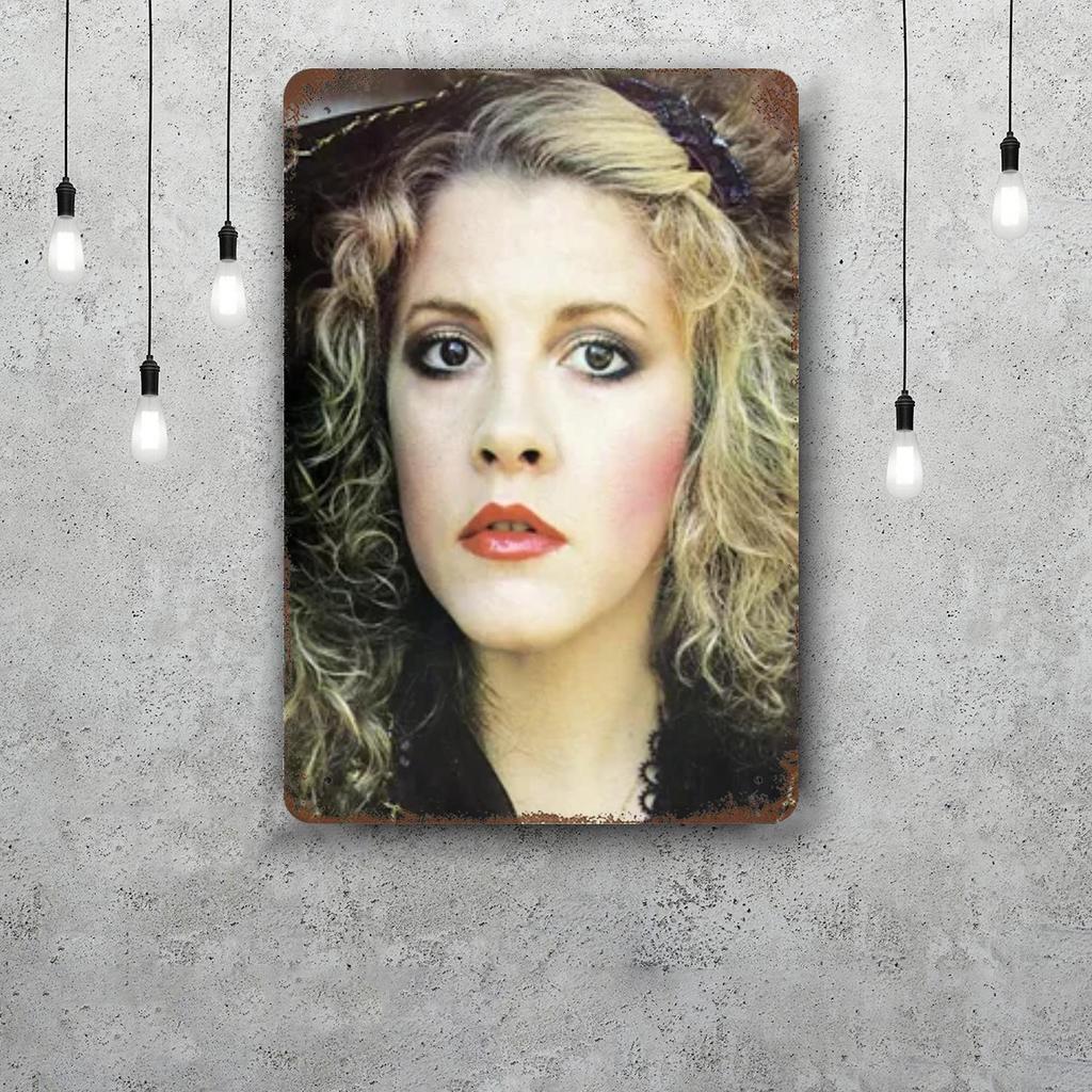 Mfoever Latta Stevie Nicks Segni Metallici Decorazioni Murali Segni Metallici Vintage Capitano Poster Metallico Decorazione per Bar Pub Club Decorazione Murale
