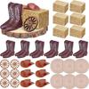2025+ 30 Pcs Western Cowboy Party Boot Centerpieces for Tables for Wedding Birthday Vintage Ornament Decor
