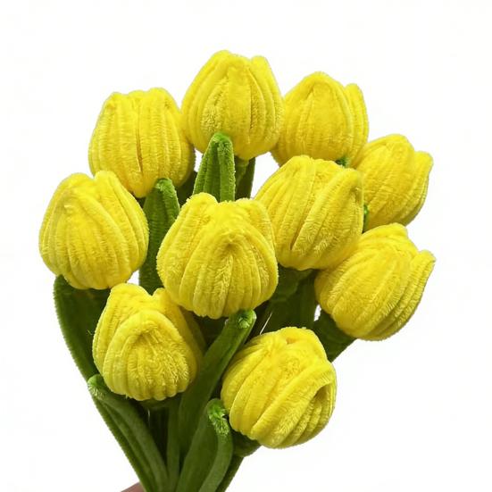 Acul de curățat pipe Finisat Flori Lalea Flori Artificiale Handmade Meșteșug Cadouri pentru Femei Mamă Soție