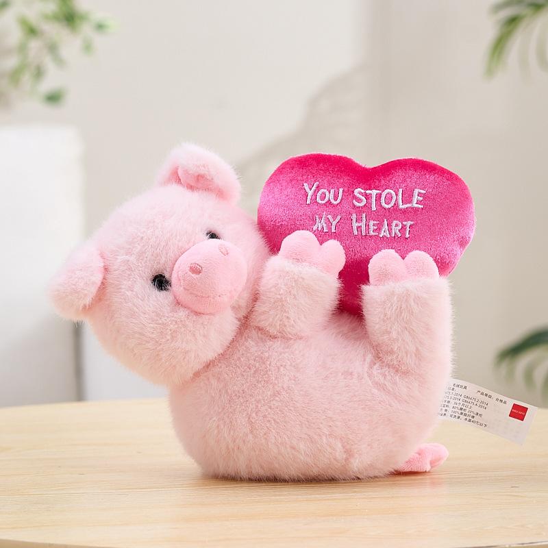 Hugging Little Elephant Plush Toy Doll Cute Piggy Stuffed Animal Qixi Valentine s Day Gift Doll 25cm
