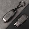 Car Sticker Ford Leather Alloy 3 Buttons Car Key Cover Case Shell Fob For Ford Fiesta Focus Mondeo Kuga Escape C-Max /Grand C-Ma