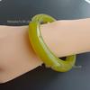 Natural Ice Yellow Hetian Jade Bracelet - Gold Jade Alternative with Live Broadcast Authenticity