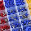 480PCS Insulated Cable Connector Electrical Wire Crimp Spade Butt Ring Fork Set Ring Lugs Rolled Terminals Assorted Kit
