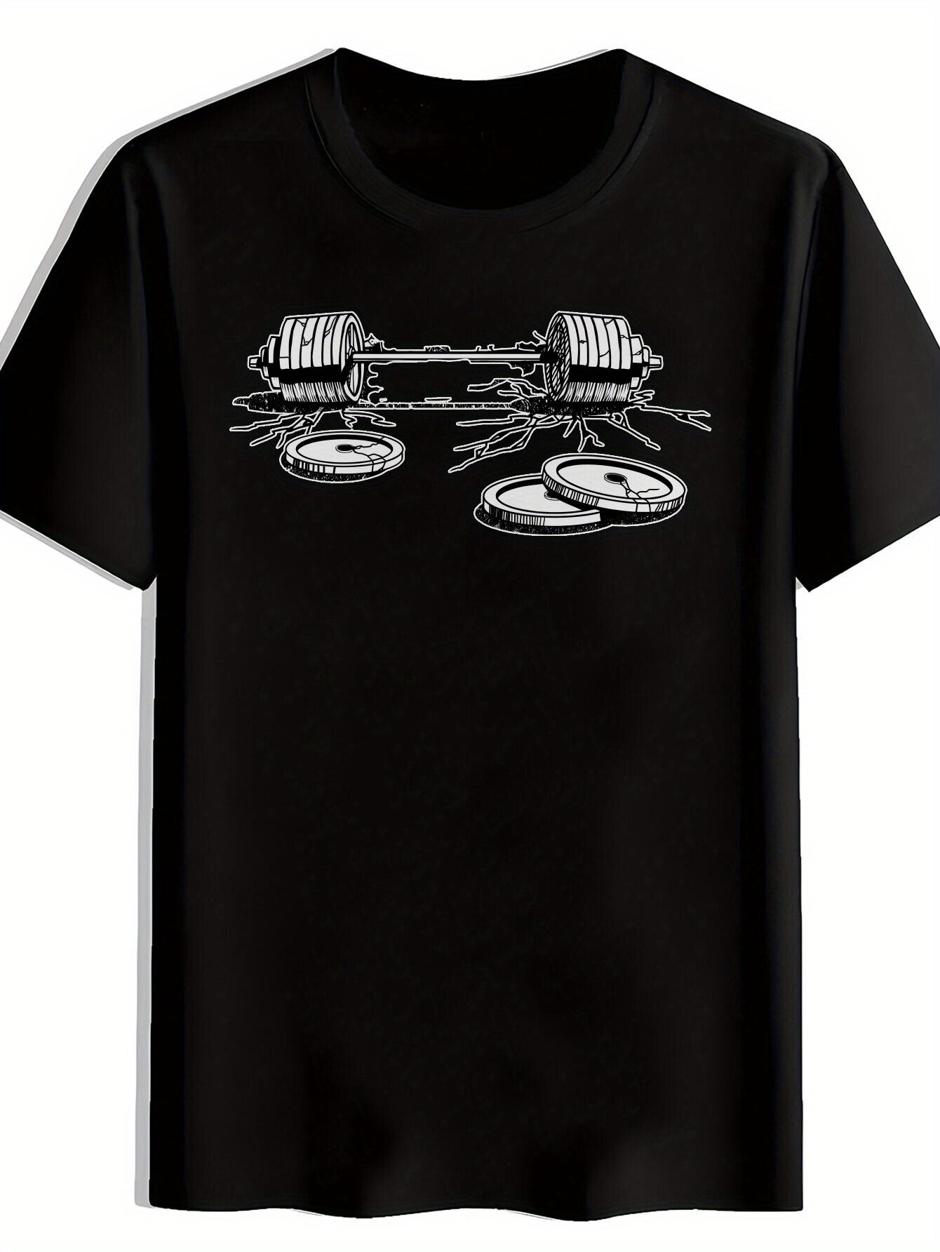 

Inspirational Gym Graphic T-shirt - Black Short Sleeve Crew Neck S