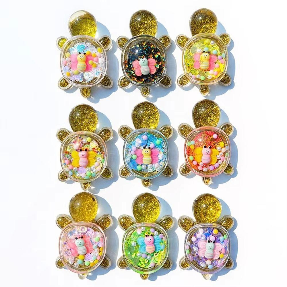 

Flash Flowing Sand Candy Color Turtle Dolls Turtle Small Ornament Car Keys Random 1pc