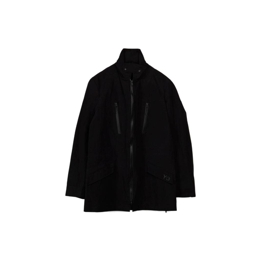 Y-3 FW22 Solid Color Casual Side Zipper Jacket Men Jacket Black HT4504