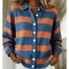 Women's Unique Personality Plaid Printed Long-sleeved Shirt Women's Blouse