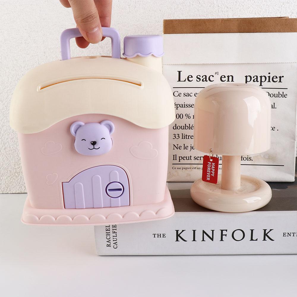 Kawaii Bear Savings Bank Cute Money Saving Pot Cartoon Portable Piggy Bank  Gifts