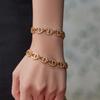 European & American Fashion 18K Gold-Plated Jewelry Set: Ultra-Sparkling Diamond Design with Necklace, Bracelet, and Earrings.