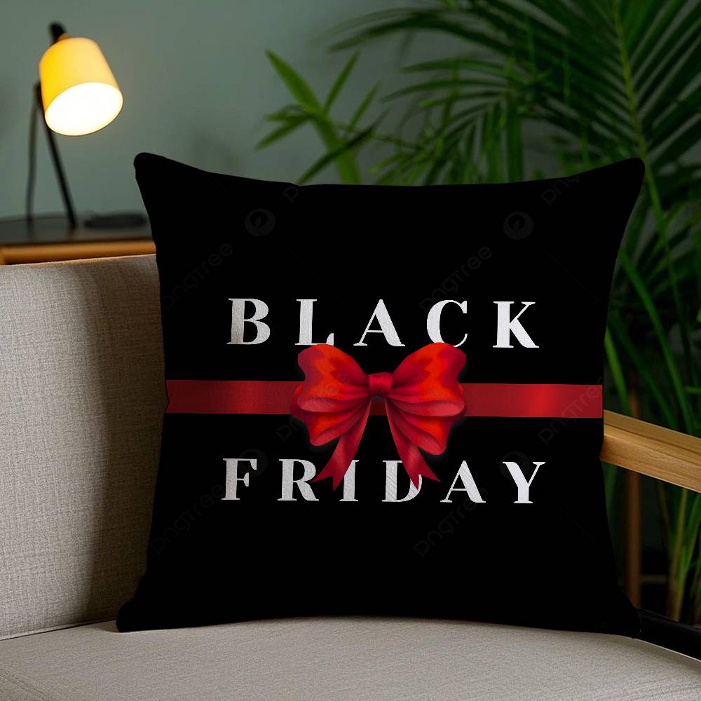 Black Friday Pillow Case Cozy Plush Pillow Cover Double Side Printed – Home Gift for Bedroom Decor