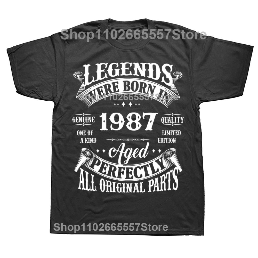 Funny Made In 1987 37th Cassette Tape Graphic T-shirts Men Women's Fashion Casual Tshirt 100% Cotton Loose Oversized T Shirt