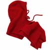 Korean Style Winter Balaclava Hat Solid Color Knitted Hooded Beanie Hood Scarf Combo  Trendy Girls