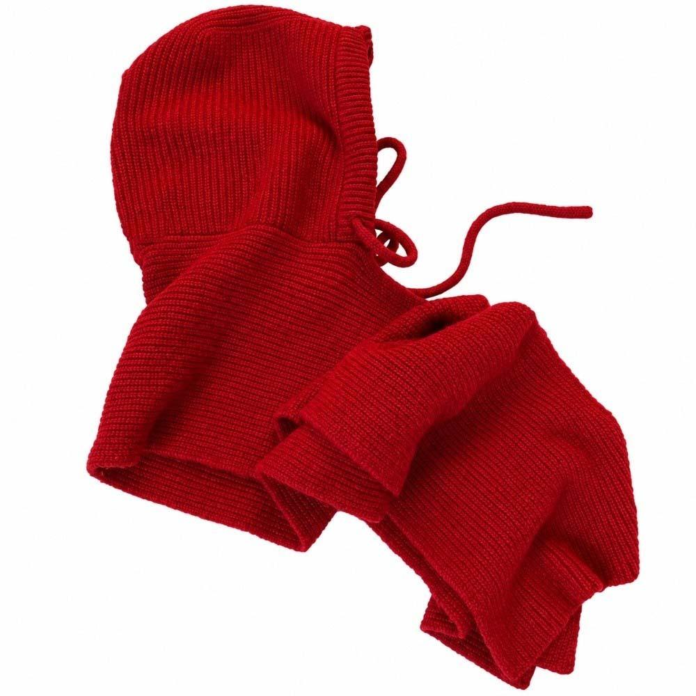 Korean Style Winter Balaclava Hat Solid Color Knitted Hooded Beanie Hood Scarf Combo Trendy Girls