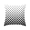 Simple Style Home Decoration Abstract Geometric Grid Black and White Lines Light Luxury Sofa Waist Support Pillow Cover Cushion