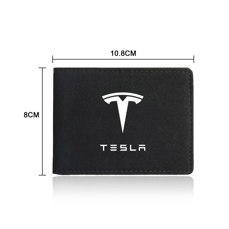 PU Leather Credit Card Case Car Driving Documents Protective Case For Tesla Model 3 Model S Model X Y Roadster Performance