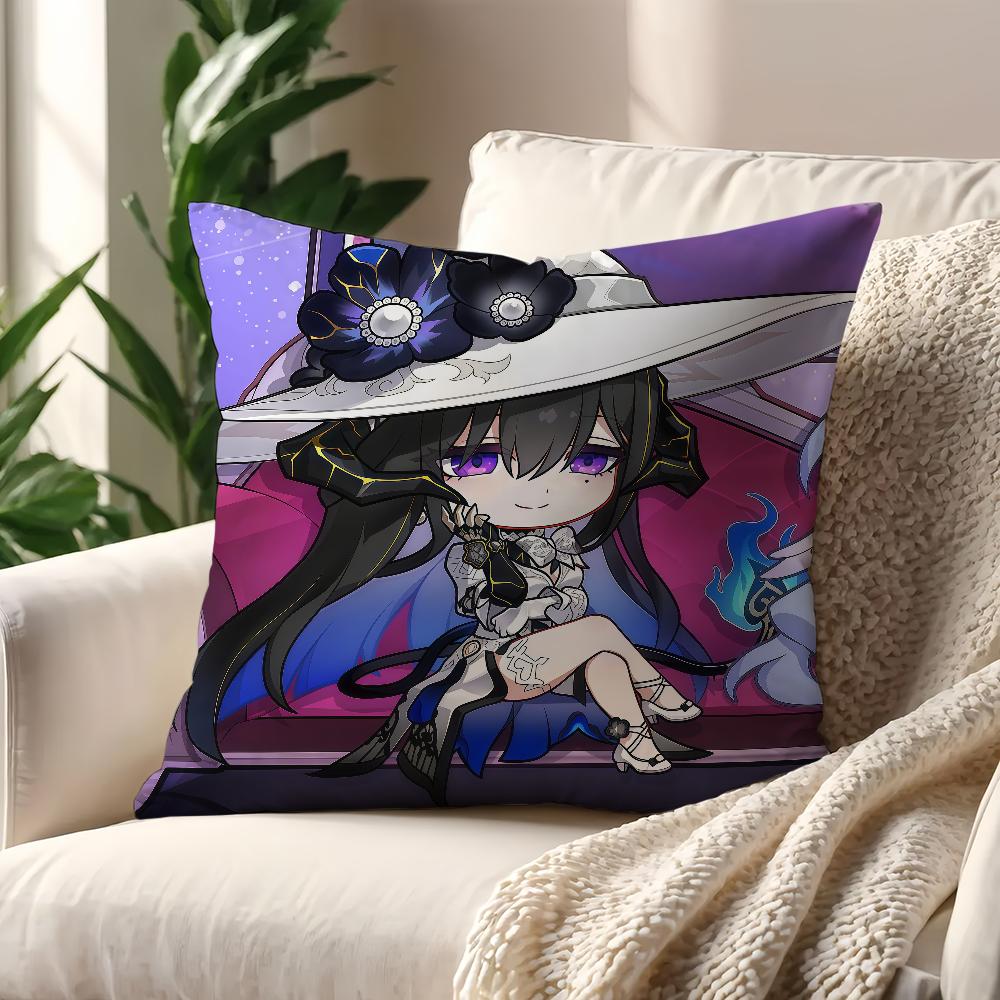 Game Honkai Star Rail The Dahlia Q cushion cover Pillow Cover Decoration Room Home Sofa living Office Car Nordic Simplicity