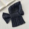 Cross Scarf New Fried Dough Twists Monochrome Fork Neck Warm Scarf Versatile Vintage Scarf