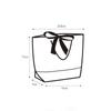 5pcs Ribbon Bow White Pardboard Paper Tote Gift Bags with Handles Shopping Party Wedding Party Birthday Retail Bags