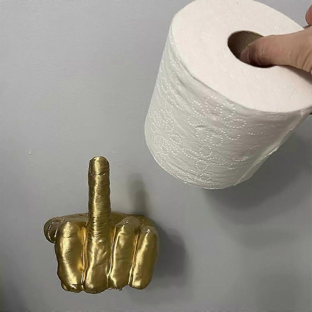 Porte-papier toilette Doigt d'honneur, Symbole d'insoumission Amusant Impression 3D Fixation murale