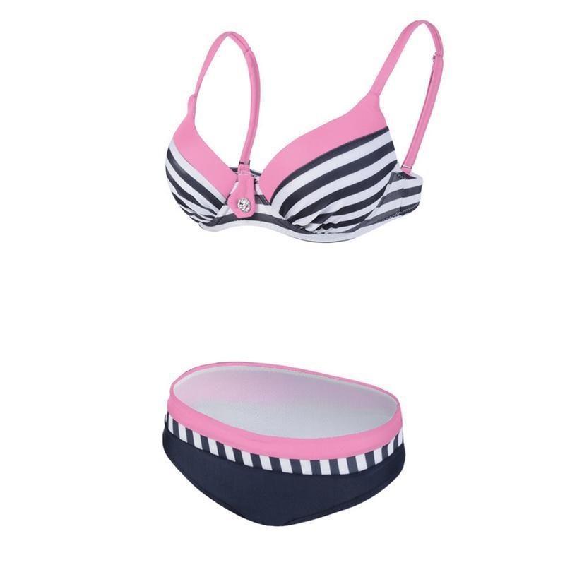 Trendy 2018 Fashion Bikinis Set For Women With Push-up Padded Design And Polka Dots