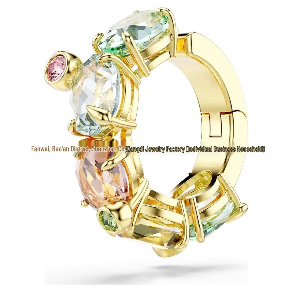 Idyllia Flower Dopamine Jewelry Set: Necklace, Bracelet, Earrings, Ring with Austria Crystals