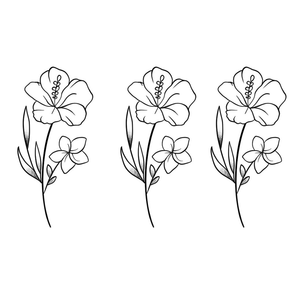 High-End Small Fresh Color Beautiful English Flower Hand Collarbone Simulation Flower Tattoo Sticker
