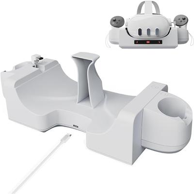 Station de charge murale/de bureau pour casque et poignée de réalité virtuelle Meta Quest 3. Station de charge pour accessoires de chargeur VR Quest 3.