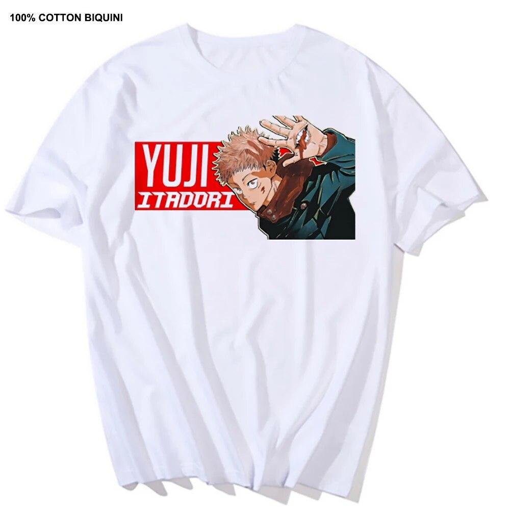 Harajuku Unisex's Tshirt Jujutsu Kaisen Printed Short Sleeve T Shirt Cool Cartoon Anime Casual T-shirt Kawaii Male Streetwear Tops