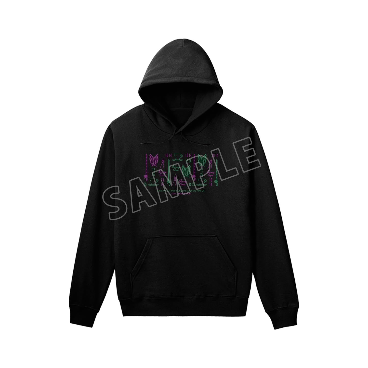 

Attack on Titan Erwin & Levi Motif Hoodie Men s Size Small