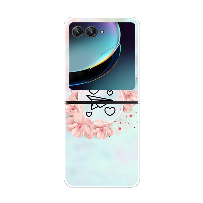 Pouzdro Pro Motorola Razr 40 Ultra Průhledné Pevné Skládací Luxusní Vzor Pro Motorola Moto Razr 40 Ultra Čiré Kryt Razr40 Ultra