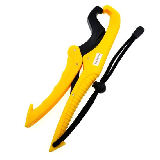 2Pcs Floating Fish Lip Gripper Set Ergonomic Handle Safety Locking Mechanism Non-Puncture Fish Control Pliers Tools with Lanyard