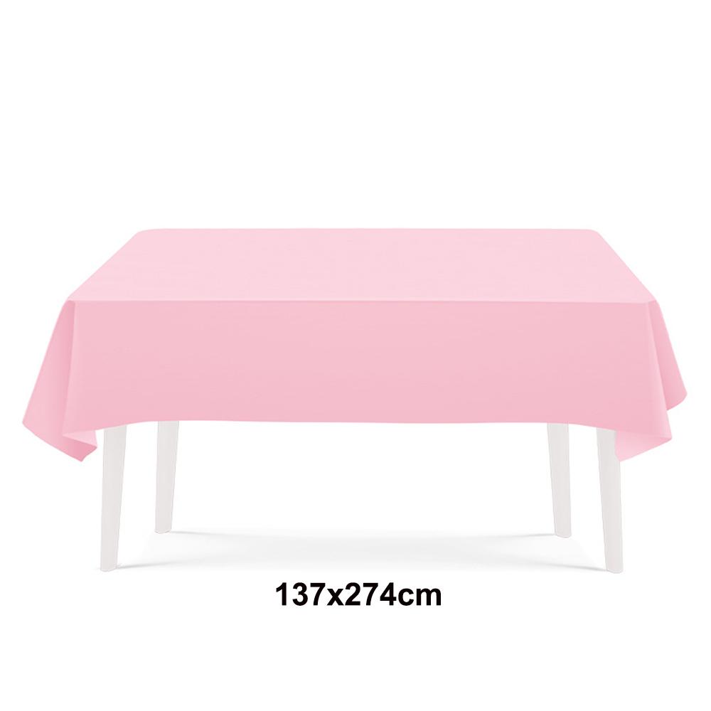 Solid Color Disposable Tablecloth Blue Pink Red Black White Yellow Kids Adult Birthday Party Baby Shower Decor Supplies 5