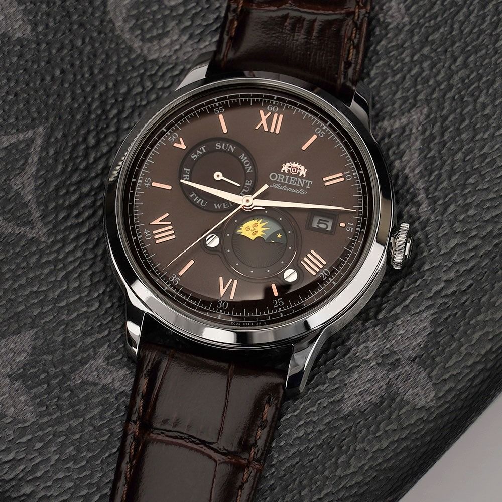 ORIENT Bambino Classic Automatic Sun & Moon Day/Date Men’s Watch RA-AK0804Y