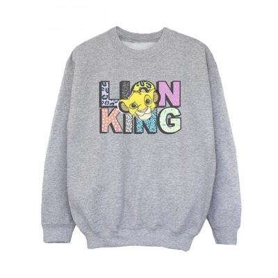 Erkek Çocuklar Aslan Kral Desenli Logo Sweatshirt