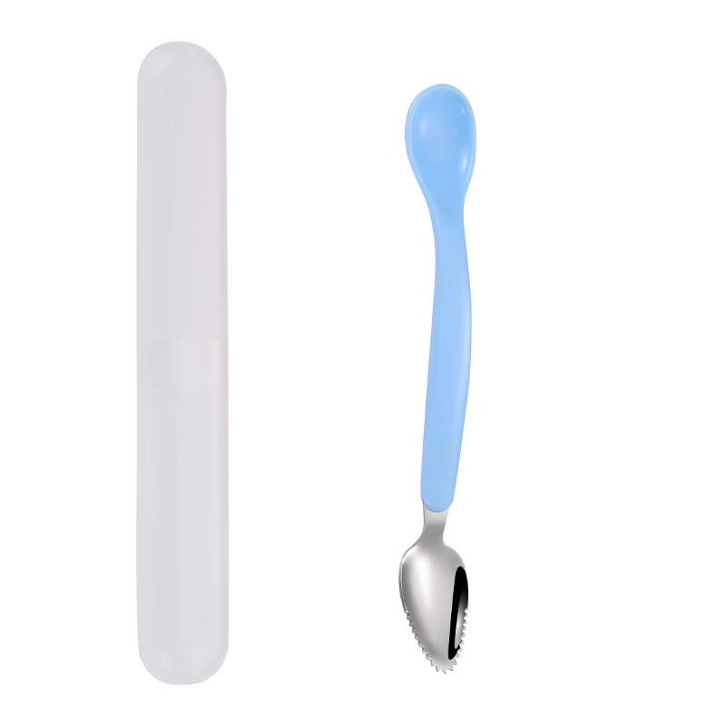 Qianxing 304 Stainless Steel Double-Ended Baby Fruit Puree Spoon