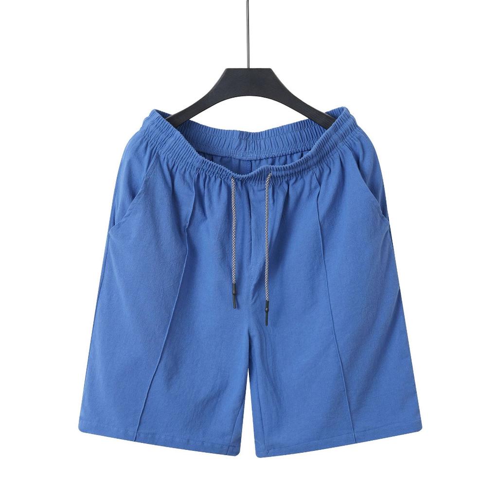 Summer Men'S Work Shorts Linen Drawstring Pants Men'S Beach Shorts Mens