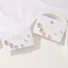 925 Sterling Silver Zirconia C-Shaped Stud Earrings - Simple Korean Style