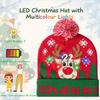 LED Knitted Christmas Hat with Light Up Feature for Kids and Adults, Ideal for New Year and Christmas Decoration