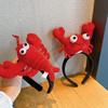 Cute Cartoon Crayfish Headband: Plush Animal Crab Hairpin for Selfies