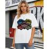 Women Summer T Shirt Art Is Not A Crime Graphic Print Tee Casual Short Sleeve Crew Neck Top Fashion Streetwear Trendy Top